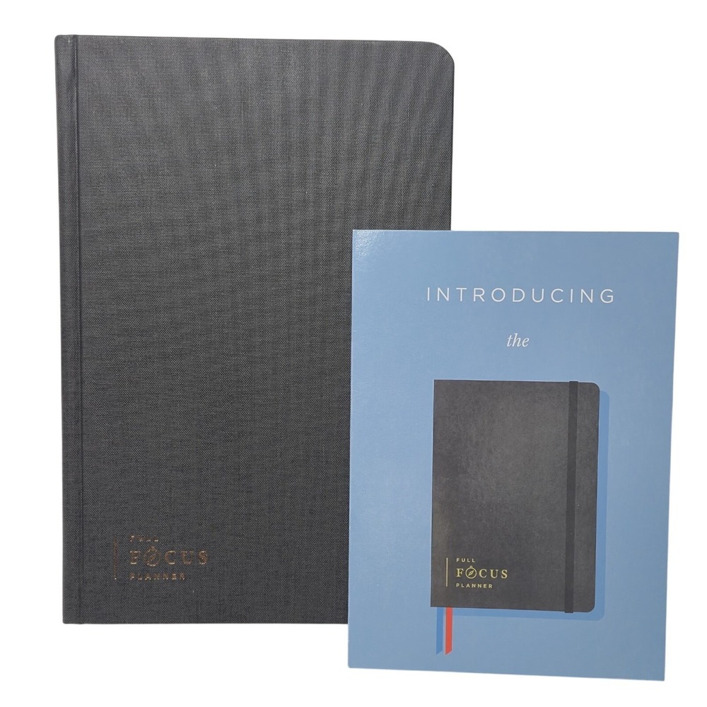 FULL FOCUS PLANNER Michael Hyatt Linen Hardcover Journal Black NEW + Bonus READ!